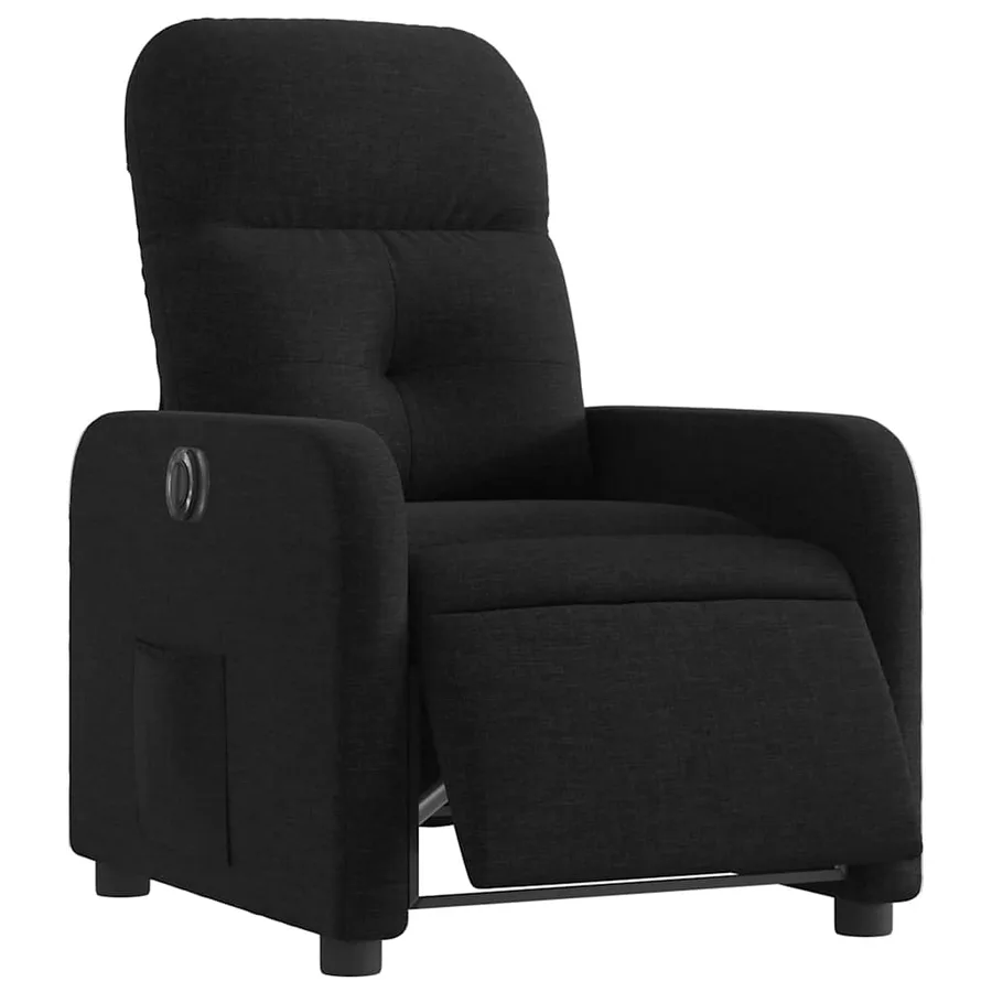Fauteuil inclinable électrique Noir Tissu - 3