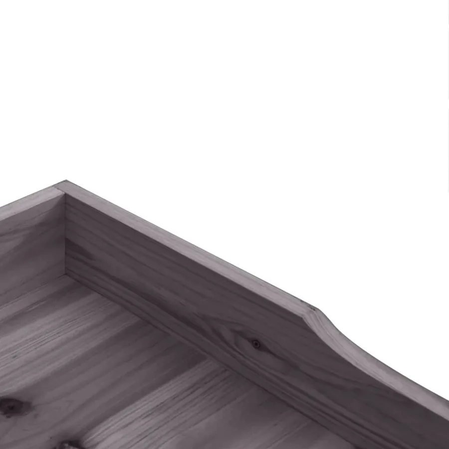 Table à plantes avec étagère gris 78x38x82,5 cm bois de sapin - 7
