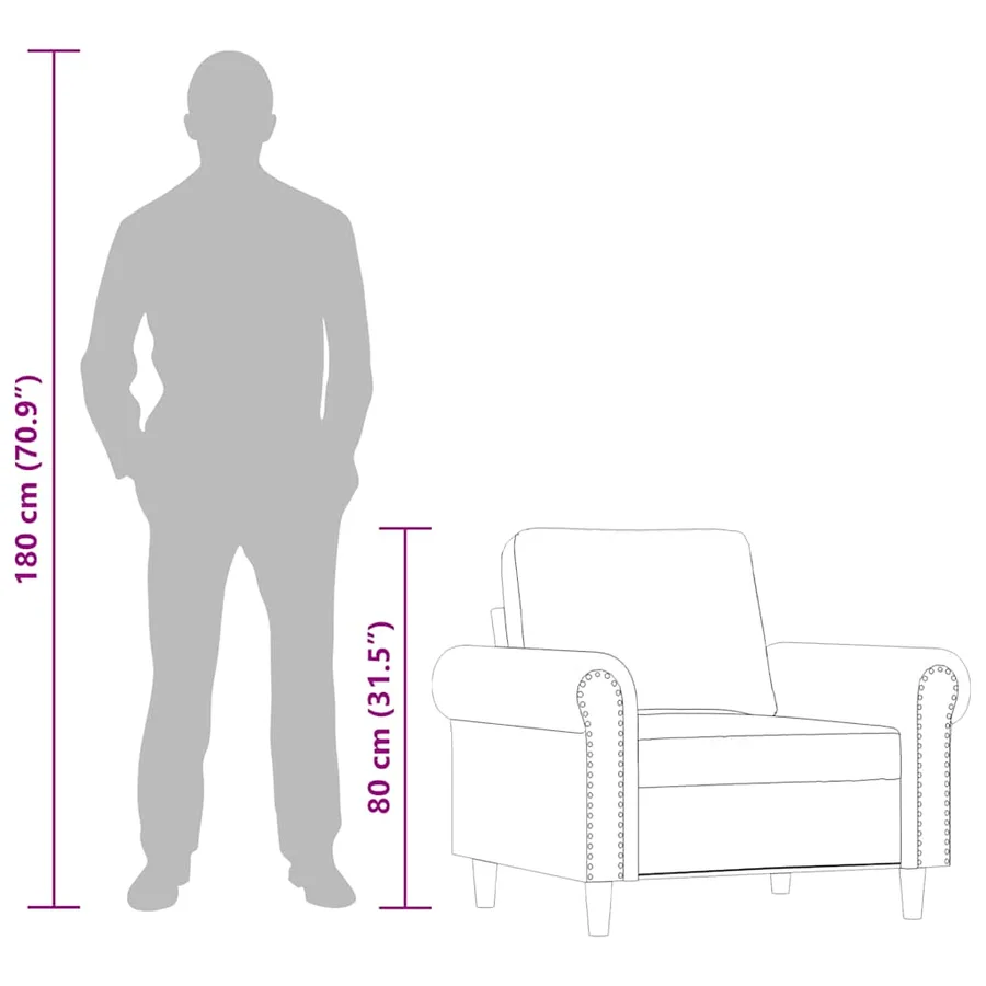 Fauteuil Cappuccino 60 cm Similicuir - 10