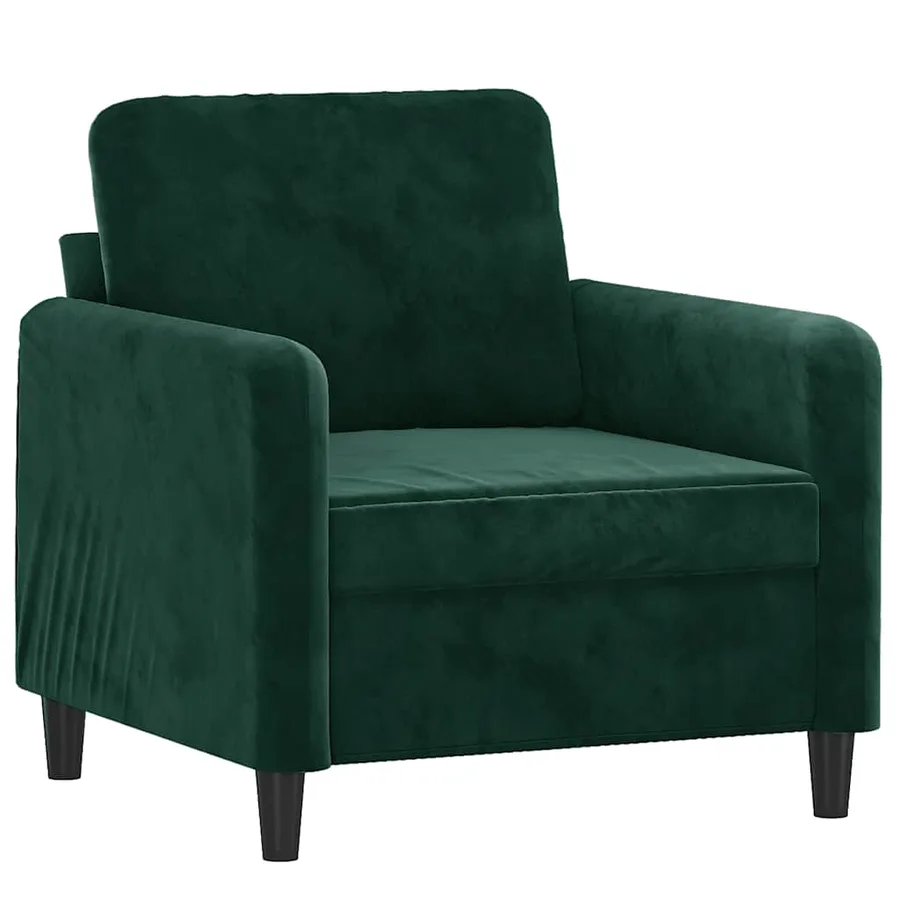 Fauteuil Vert foncé 60 cm Velours - 2