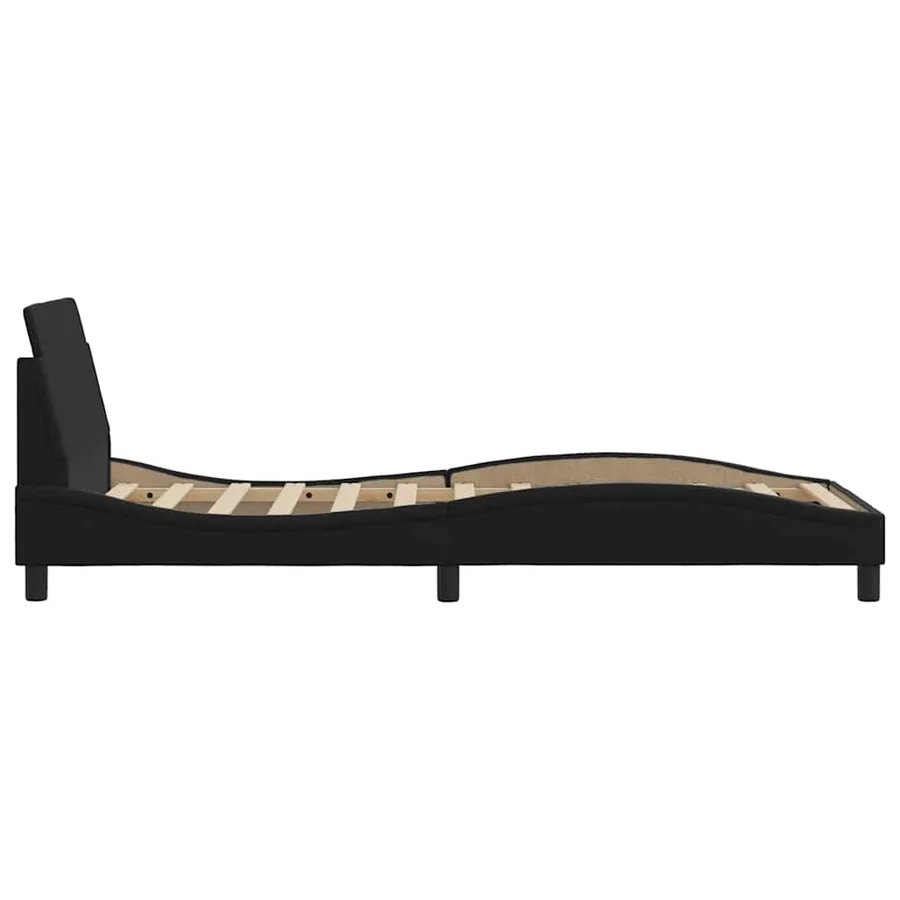 Cadre de lit Dover noir 90x190 cm similicuir - 5