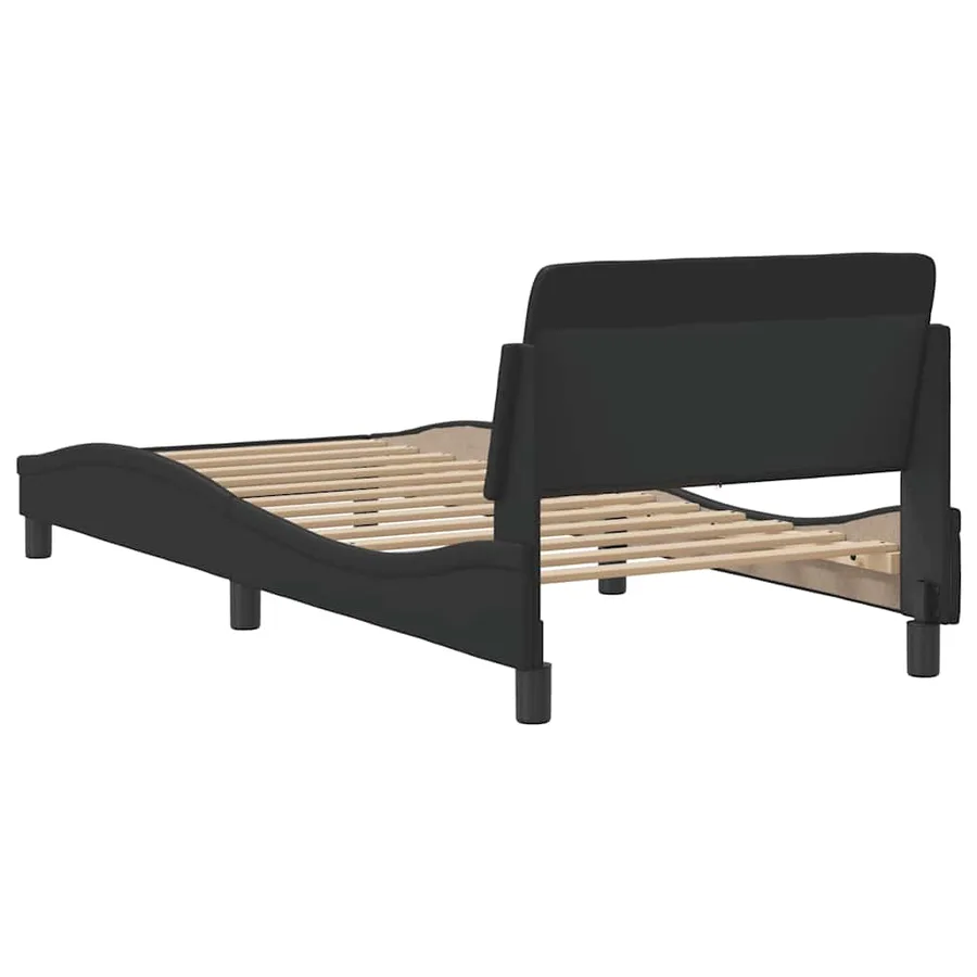 Cadre de lit Dover noir 90x190 cm similicuir - 6