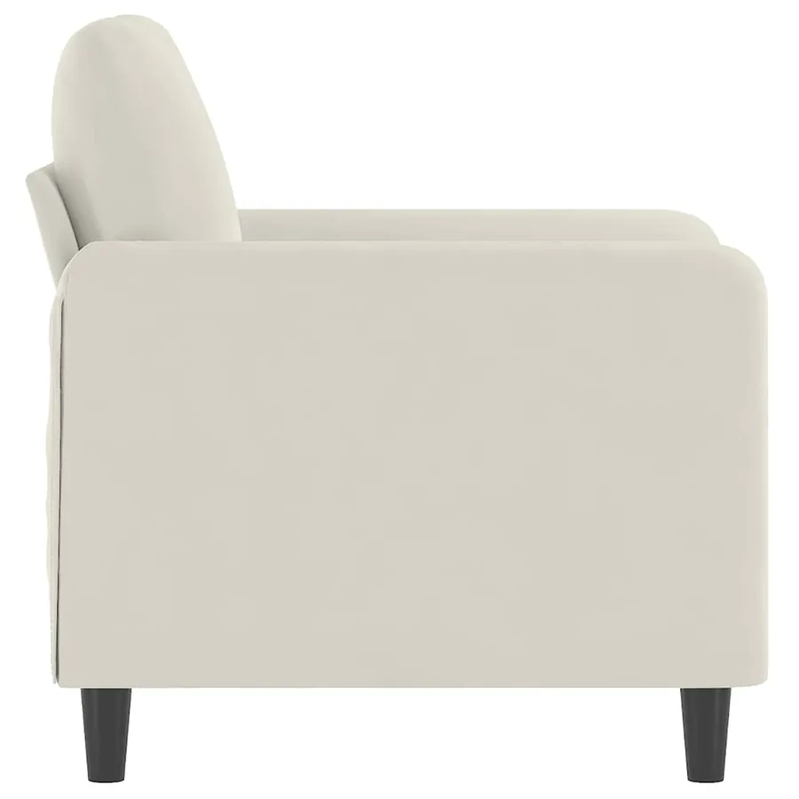 Fauteuil Crème 60 cm Velours - 4