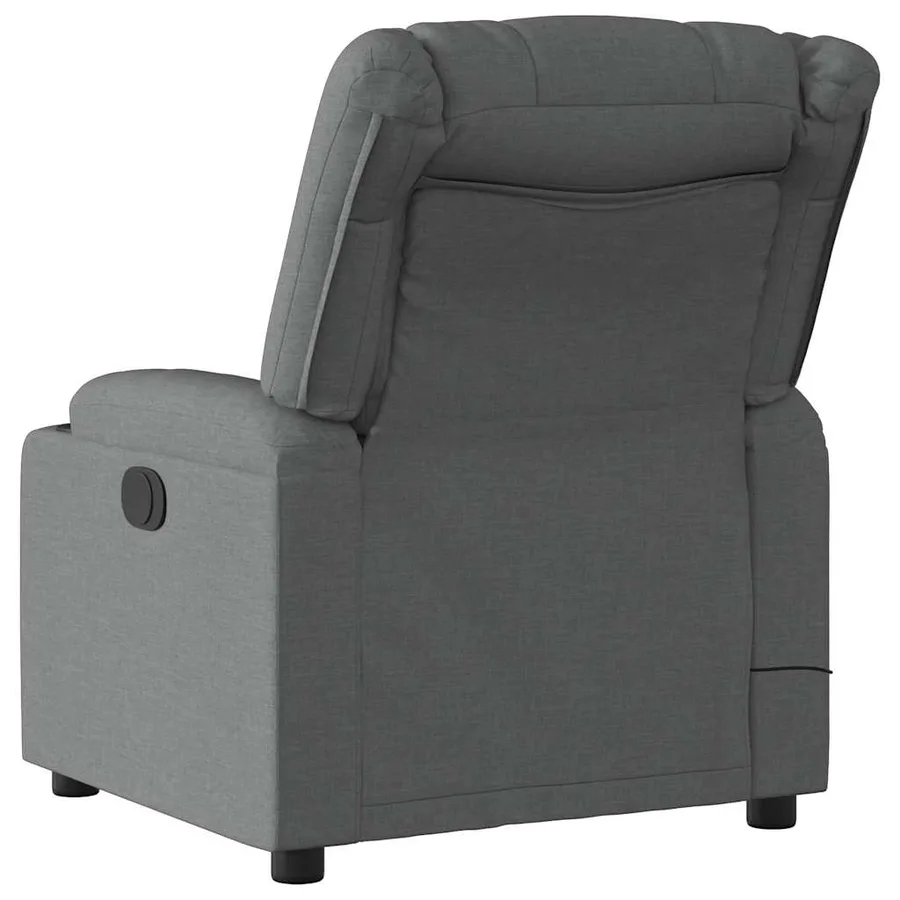 Fauteuil de massage inclinable Gris foncé Tissu - 4