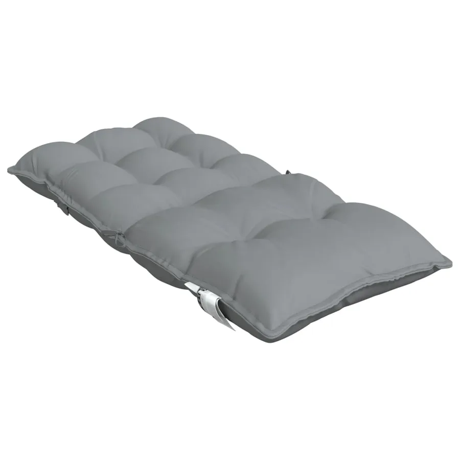 Coussins de chaise à dossier bas lot de 6 gris tissu oxford - 6