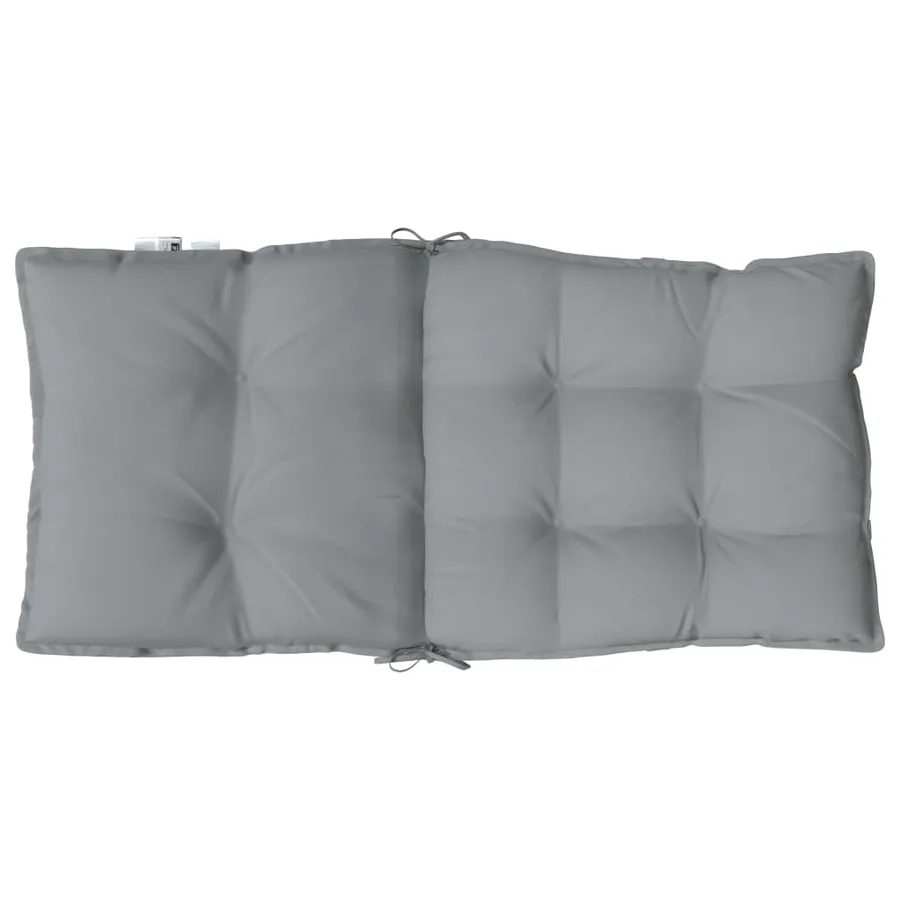 Coussins de chaise à dossier bas lot de 6 gris tissu oxford - 7
