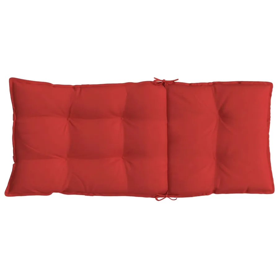 Coussins de chaise à dossier haut lot de 6 rouge tissu oxford - 7