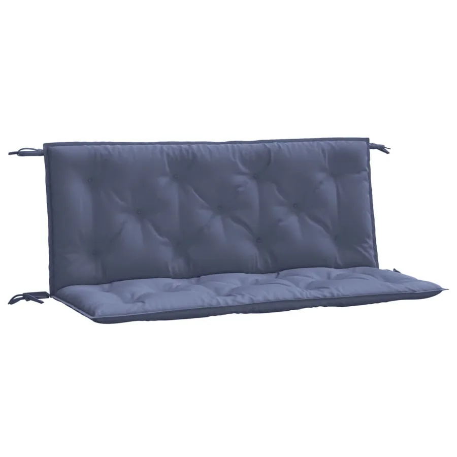 Coussins de banc de jardin lot de 2 bleu marine 120x50x7 cm - 2