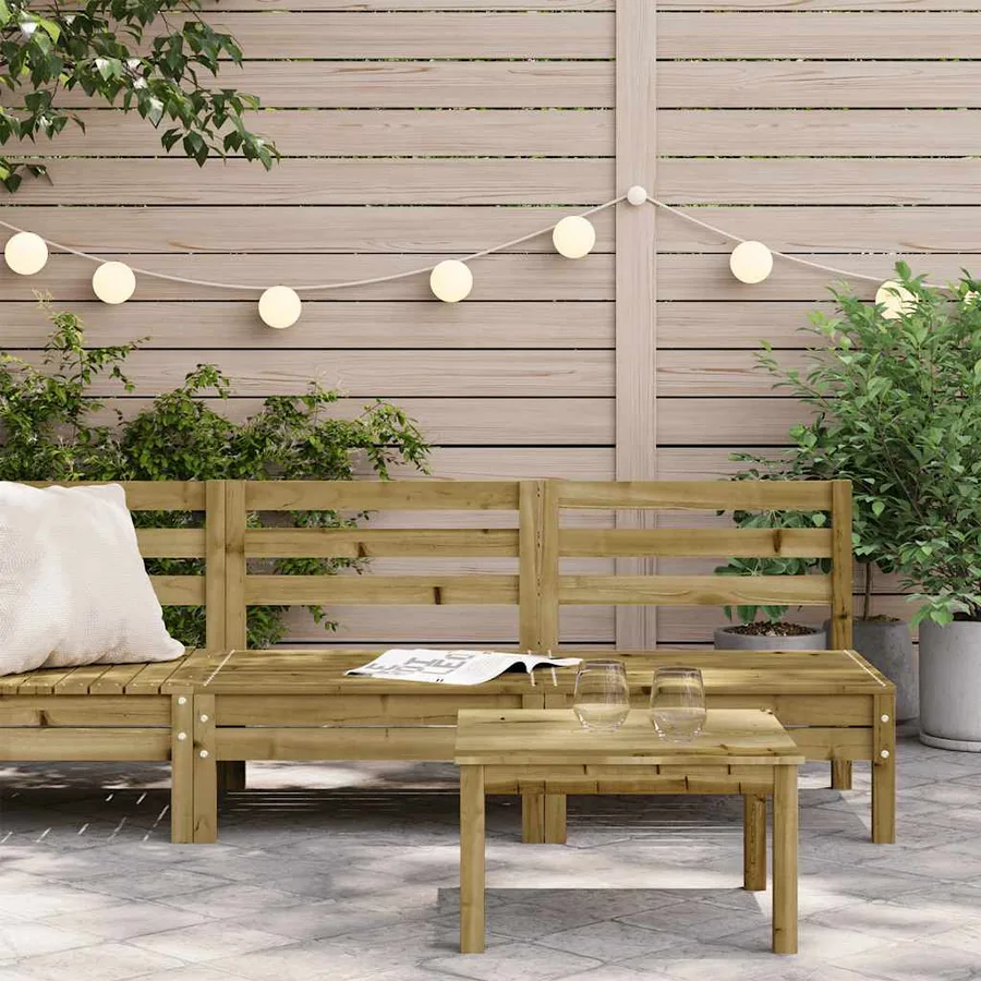 Canapés de jardin sans accoudoirs 2 pcs bois pin imprégné - 3