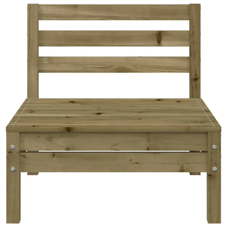 Canapés de jardin sans accoudoirs 2 pcs bois pin imprégné - 5