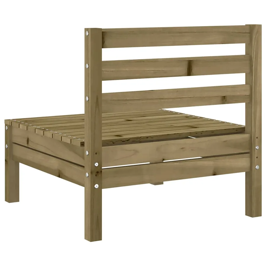 Canapés de jardin sans accoudoirs 2 pcs bois pin imprégné - 7