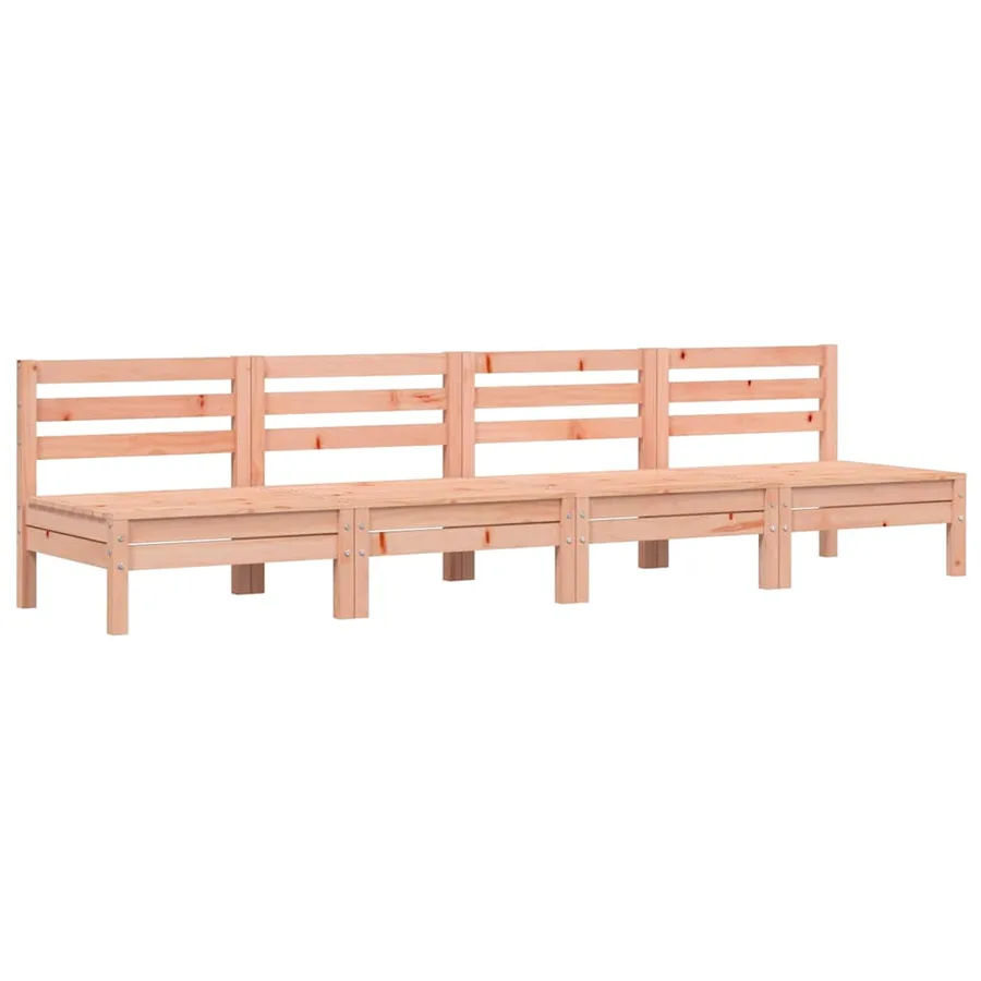 Canapés de jardin sans accoudoirs 4 pcs bois massif douglas - 2