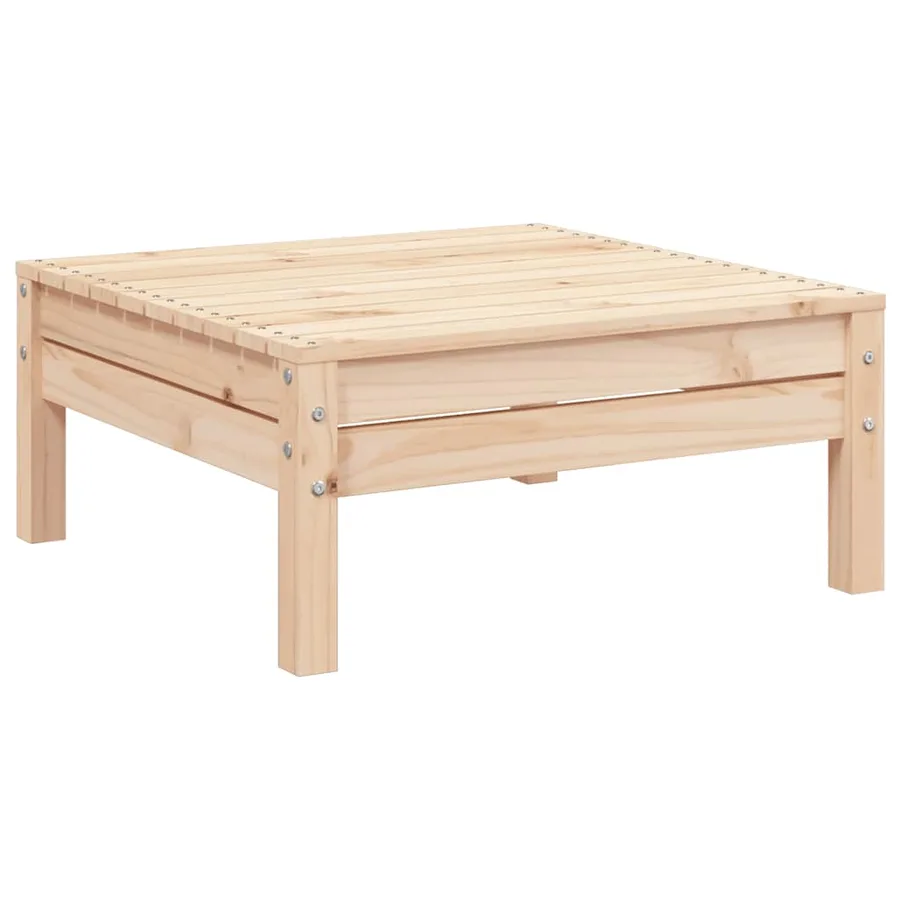 Repose-pied de jardin bois de pin massif - 2