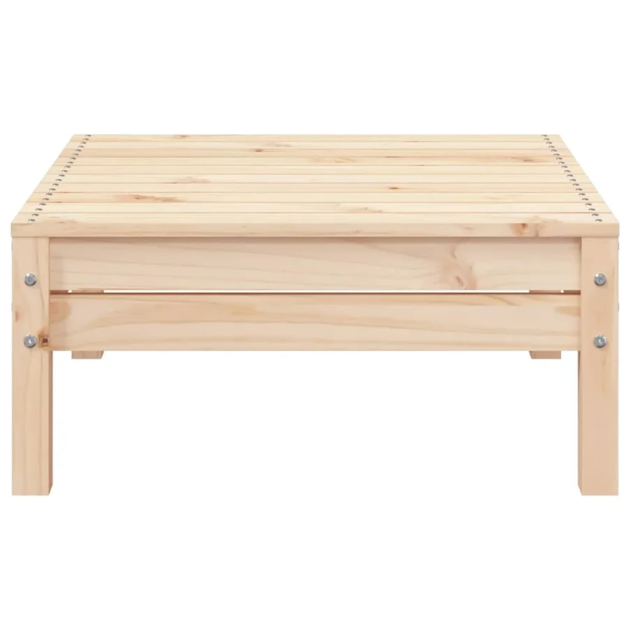 Repose-pied de jardin bois de pin massif - 4