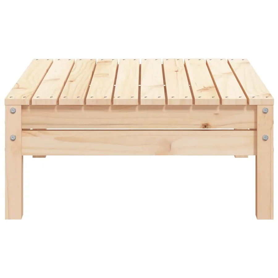 Repose-pied de jardin bois de pin massif - 5