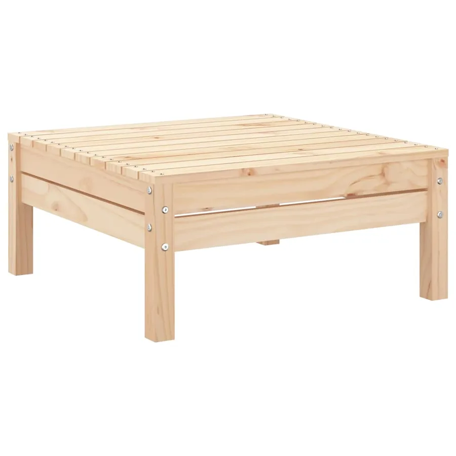 Repose-pied de jardin bois de pin massif - 6