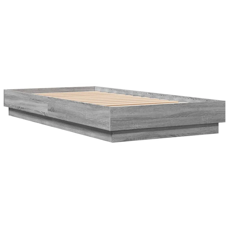Cadre de lit sans matelas avec lumières LED 75x190 cm - 8