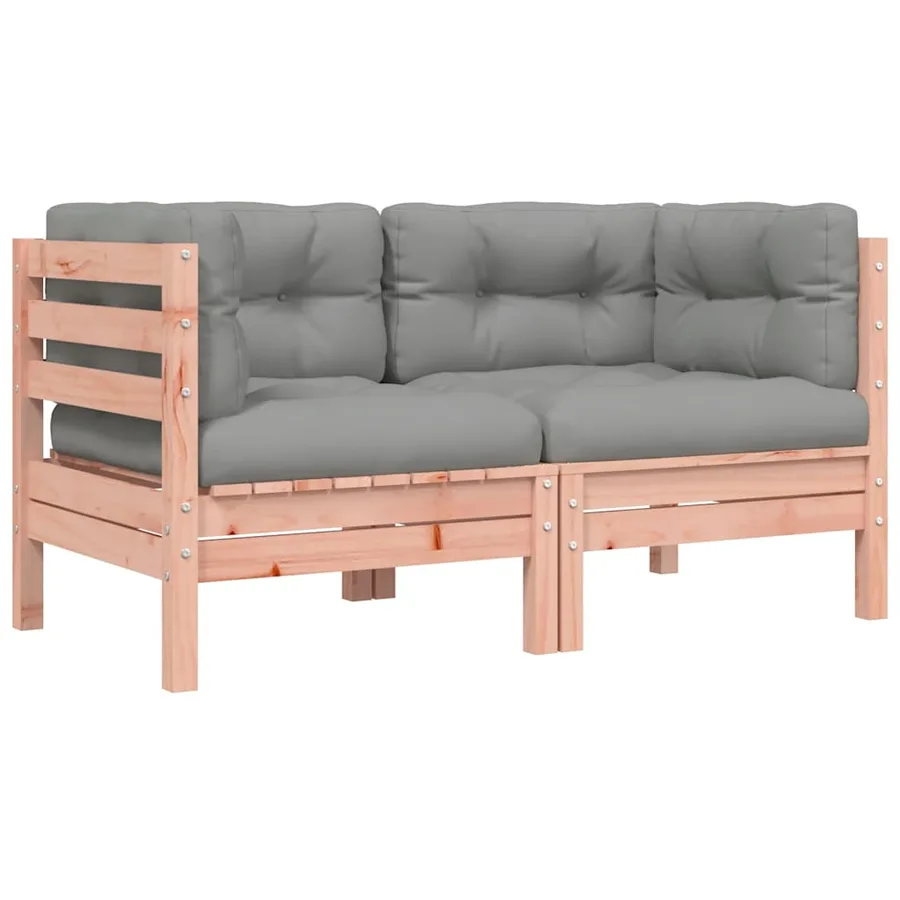 Canapé d'angle de jardin avec coussins 2pcs bois massif douglas - 2