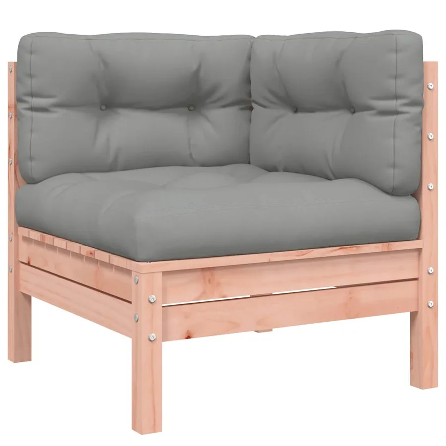 Canapé d'angle de jardin avec coussins 2pcs bois massif douglas - 5