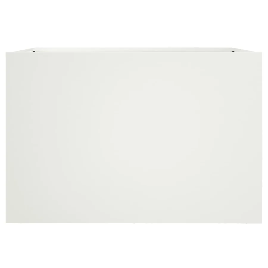 Jardinière blanc 62x40x39 cm acier - 5