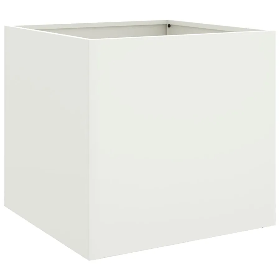 Jardinière blanc 49x47x46 cm acier - 2