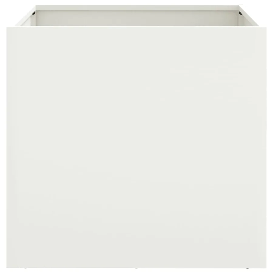 Jardinière blanc 49x47x46 cm acier - 5