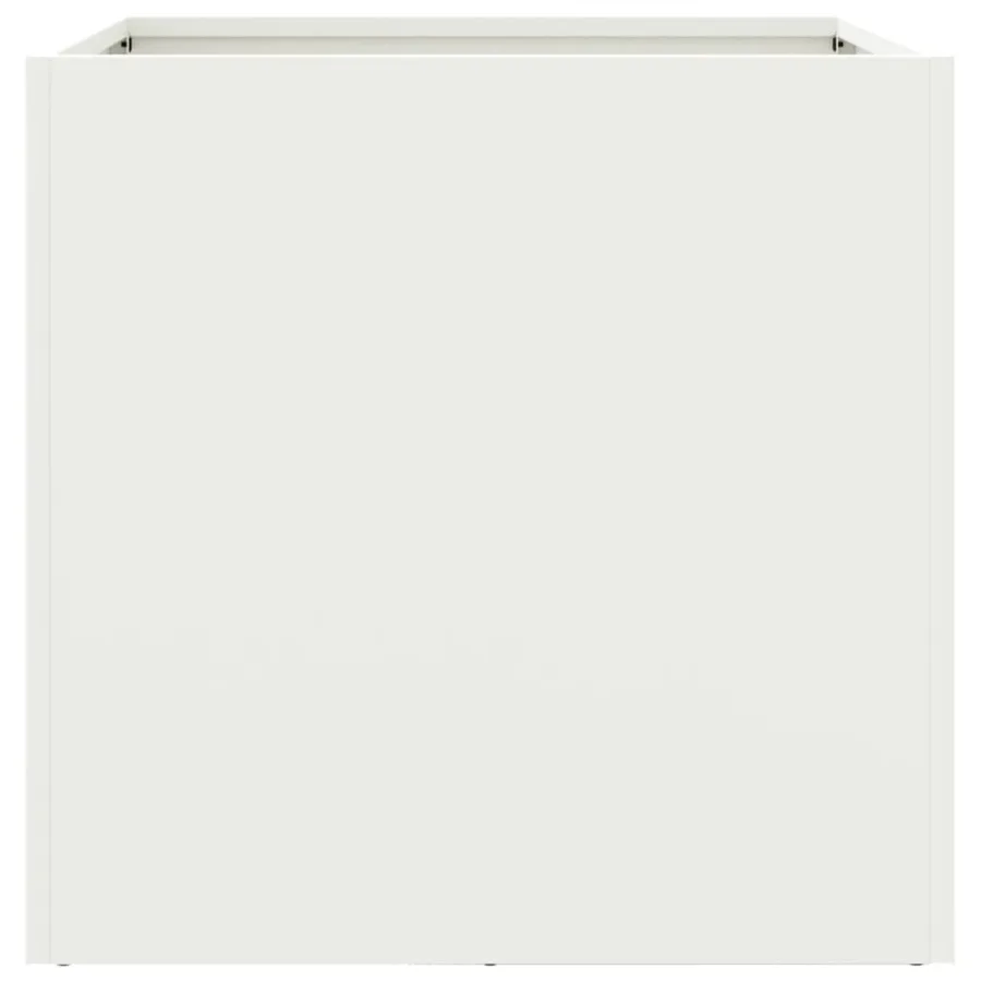 Jardinière blanc 49x47x46 cm acier - 6