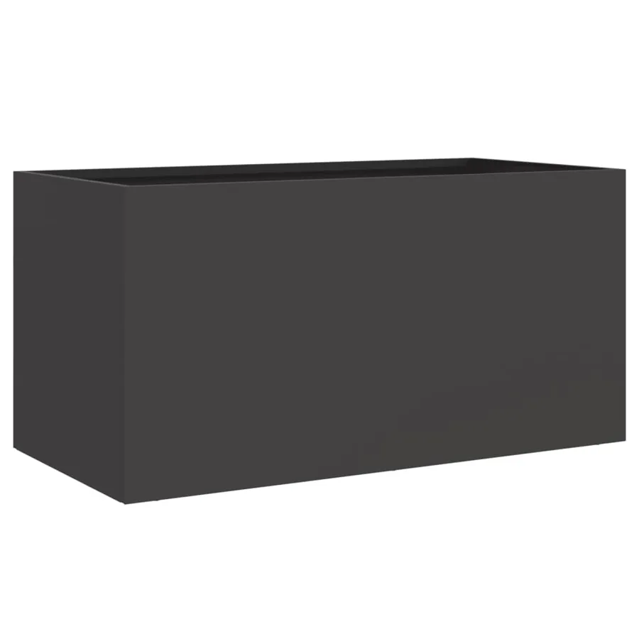 Jardinière noir 62x30x29 cm acier - 2