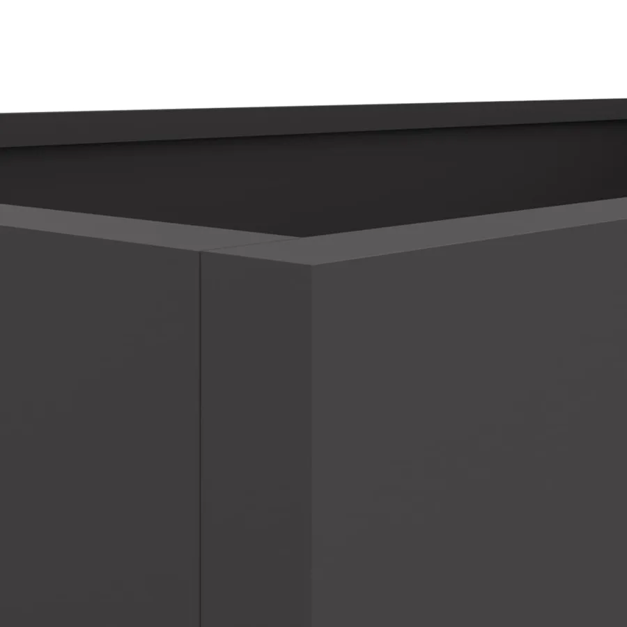 Jardinière noir 62x30x29 cm acier - 8