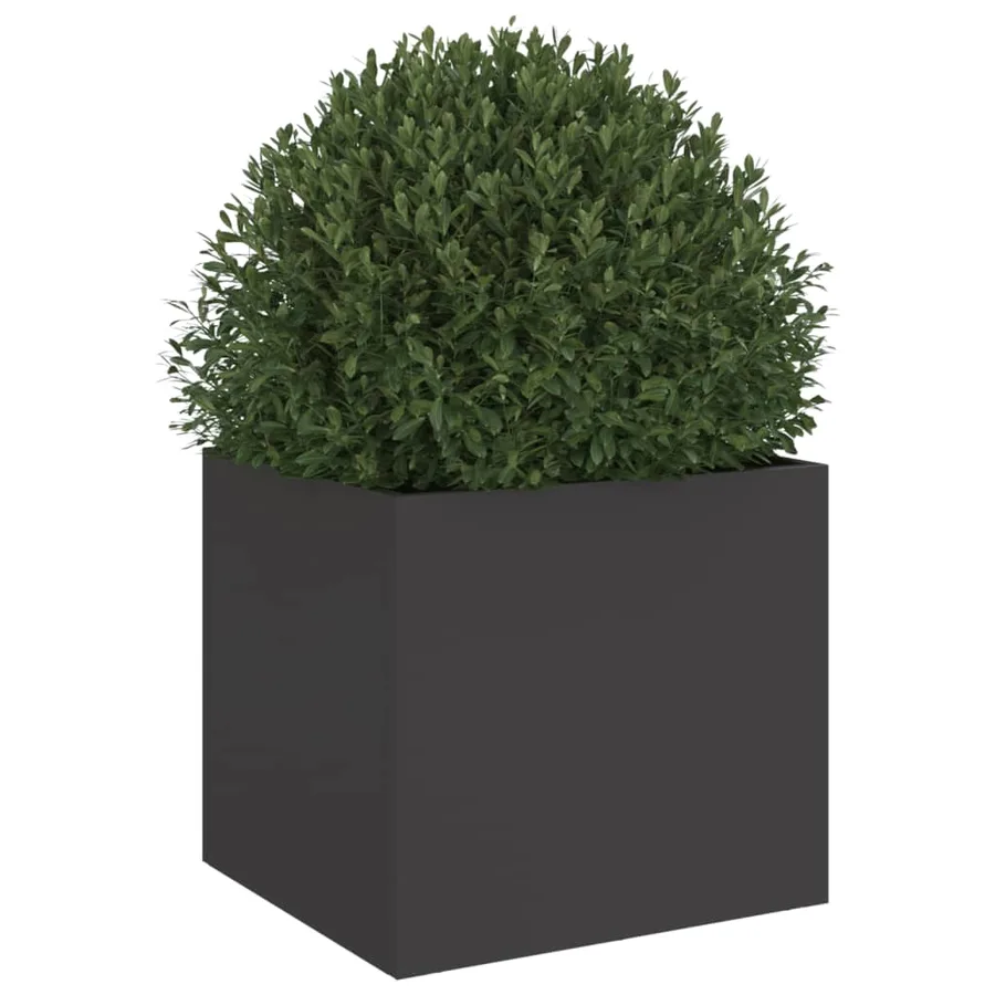 Jardinière noir 32x30x29 cm acier - 4