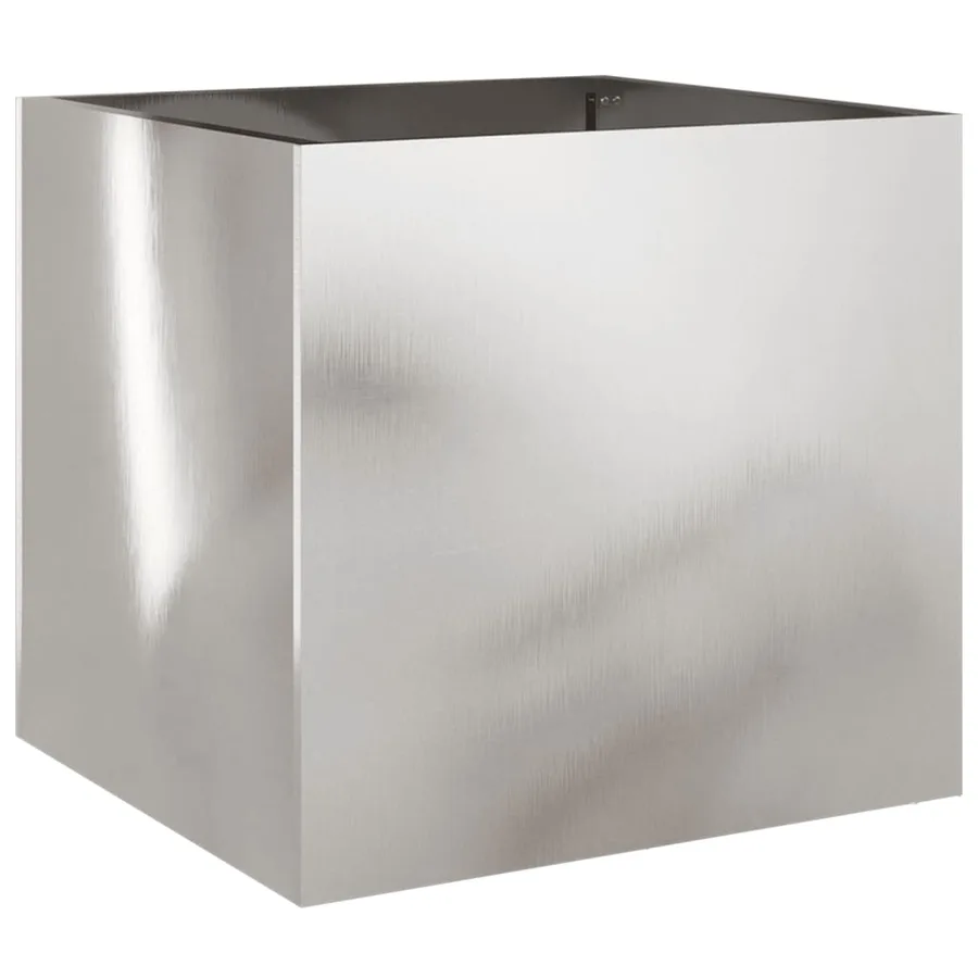 Jardinières 2 pcs argenté 42x40x39 cm acier inoxydable - 4