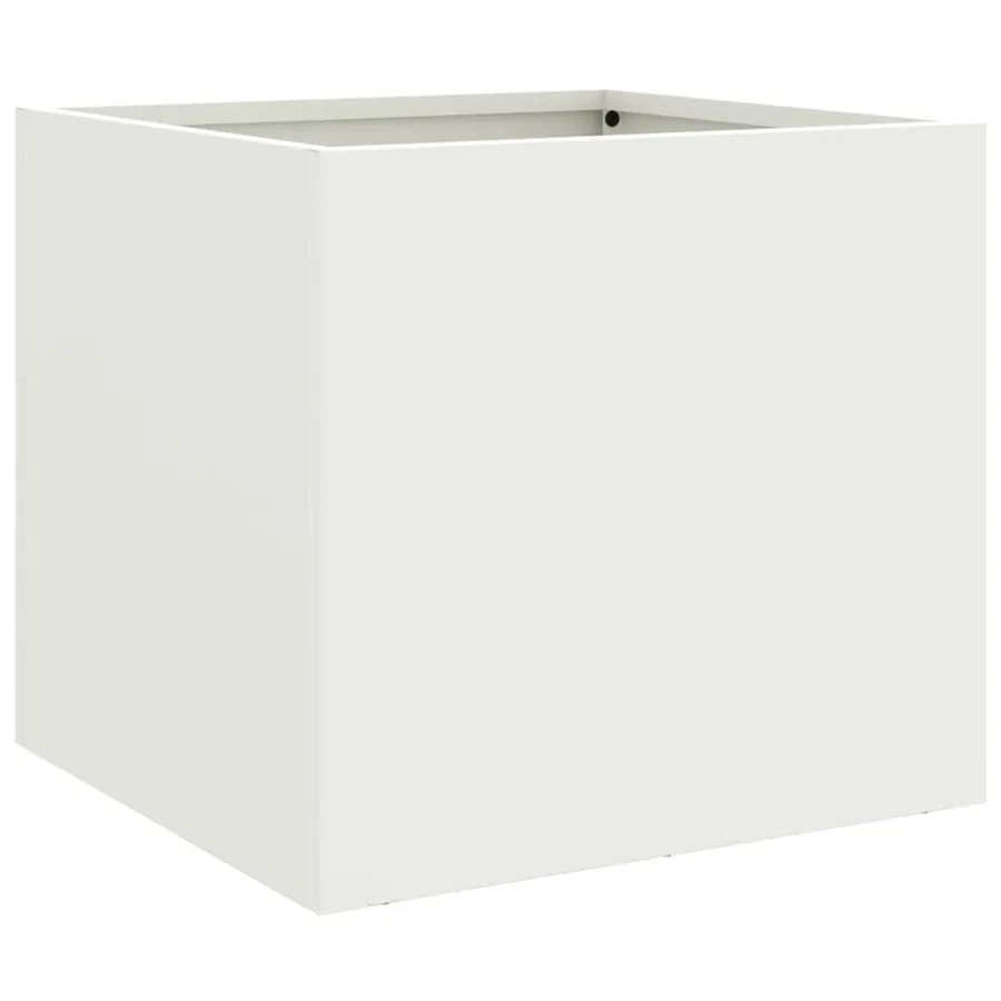 Jardinière blanc 32x30x29 cm acier - 2