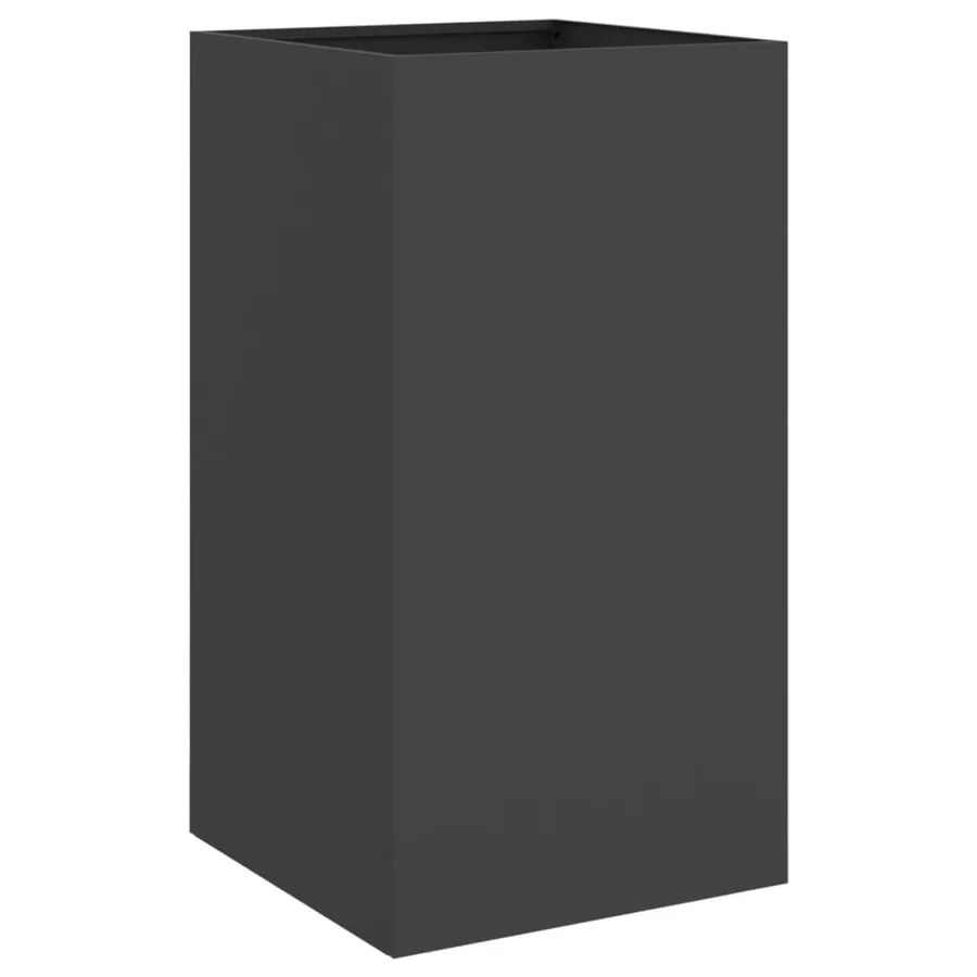 Jardinière noir 42x38x75 cm acier - 6