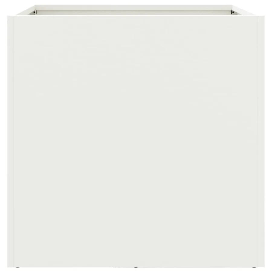 Jardinière blanc 42x40x39 cm acier - 5