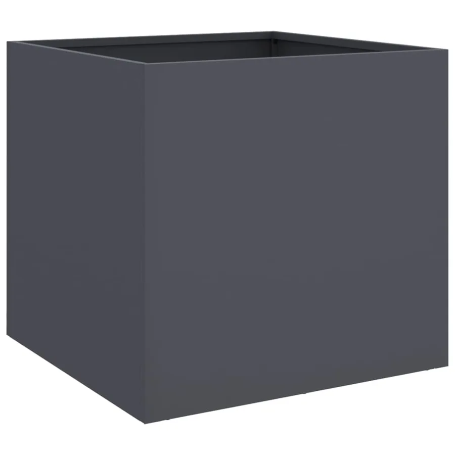 Jardinière anthracite 49x47x46 cm acier - 2