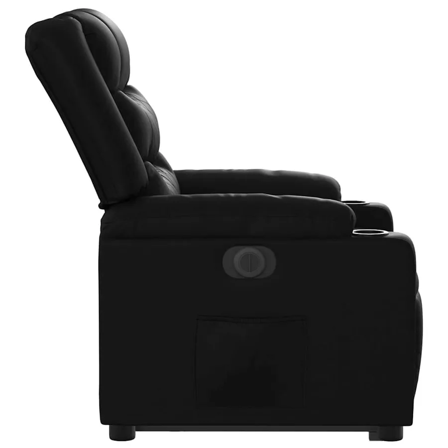 Fauteuil inclinable électrique noir similicuir - 10