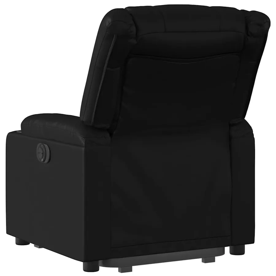 Fauteuil inclinable électrique noir similicuir - 5