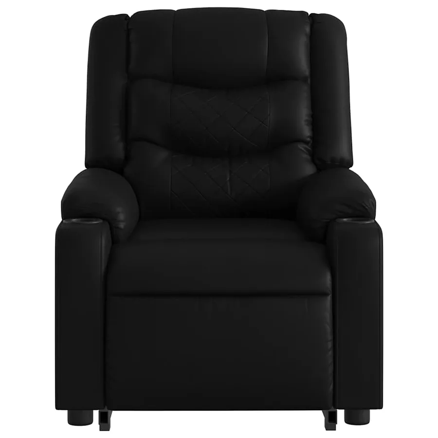 Fauteuil inclinable électrique noir similicuir - 9