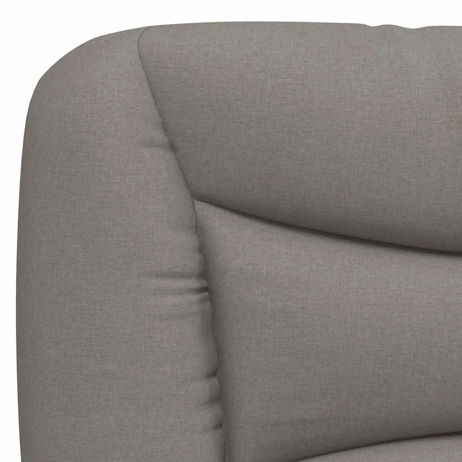 Cadre de lit sans matelas Hvar taupe 90x190 cm tissu - 10