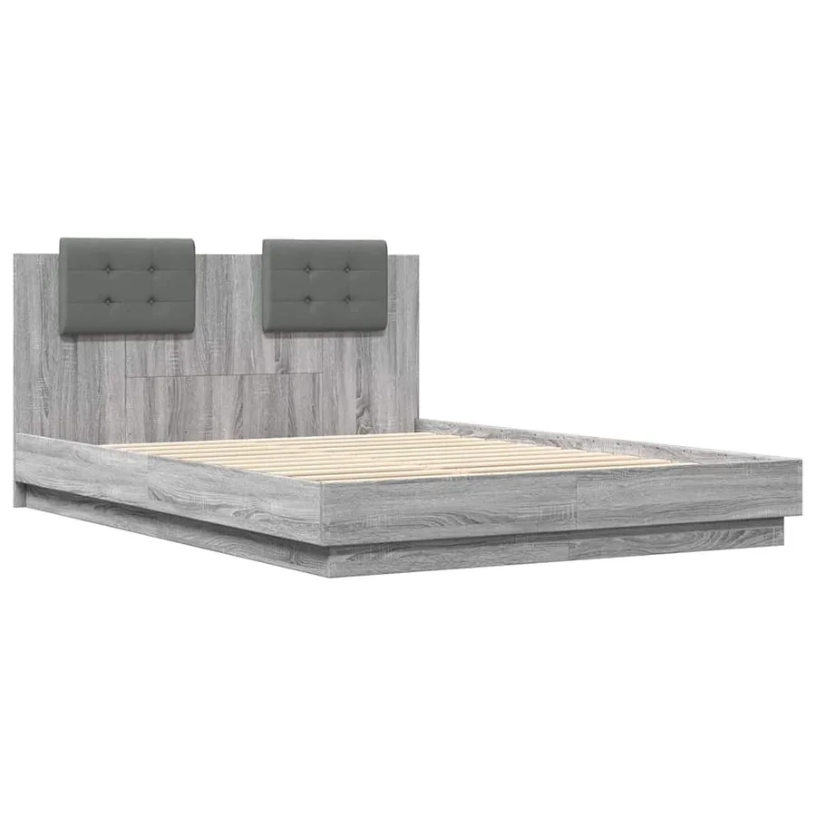 Cadre de lit avec LED sans matelas sonoma gris 150x200 cm - 3