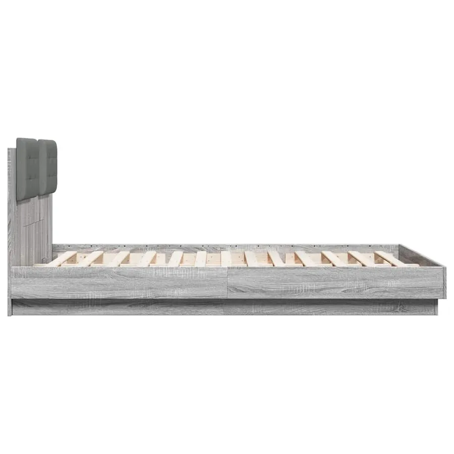 Cadre de lit avec LED sans matelas sonoma gris 150x200 cm - 7