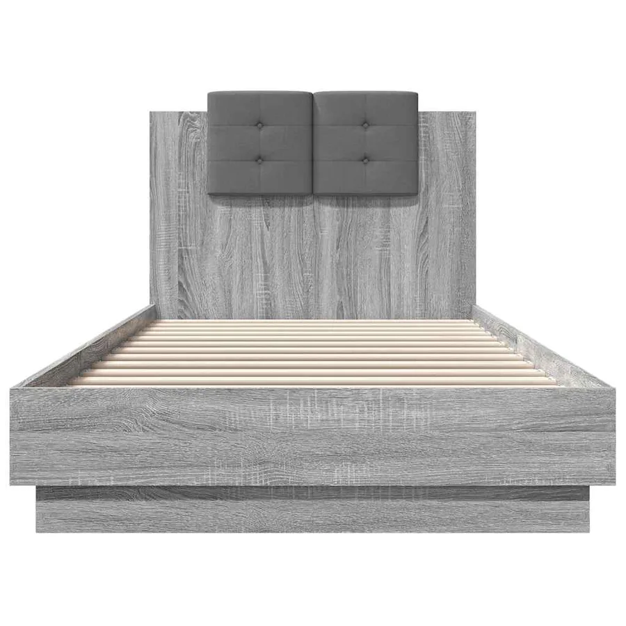 Cadre de lit avec LED sans matelas sonoma gris 100x200 cm - 6