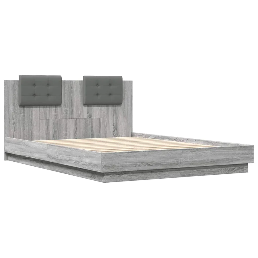 Cadre de lit avec LED sans matelas sonoma gris 120x200 cm - 3