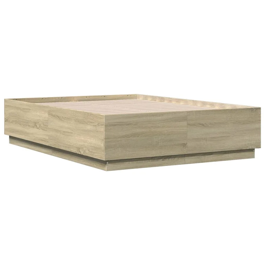Cadre de lit avec LED sans matelas chêne sonoma 140x190 cm - 3