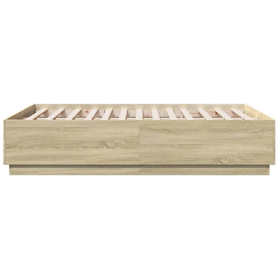 Cadre de lit avec LED sans matelas chêne sonoma 120x190 cm - 7