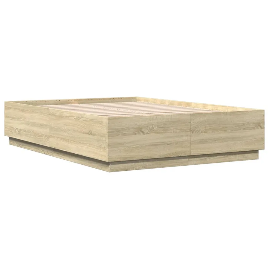 Cadre de lit avec LED sans matelas chêne sonoma 120x200 cm - 3