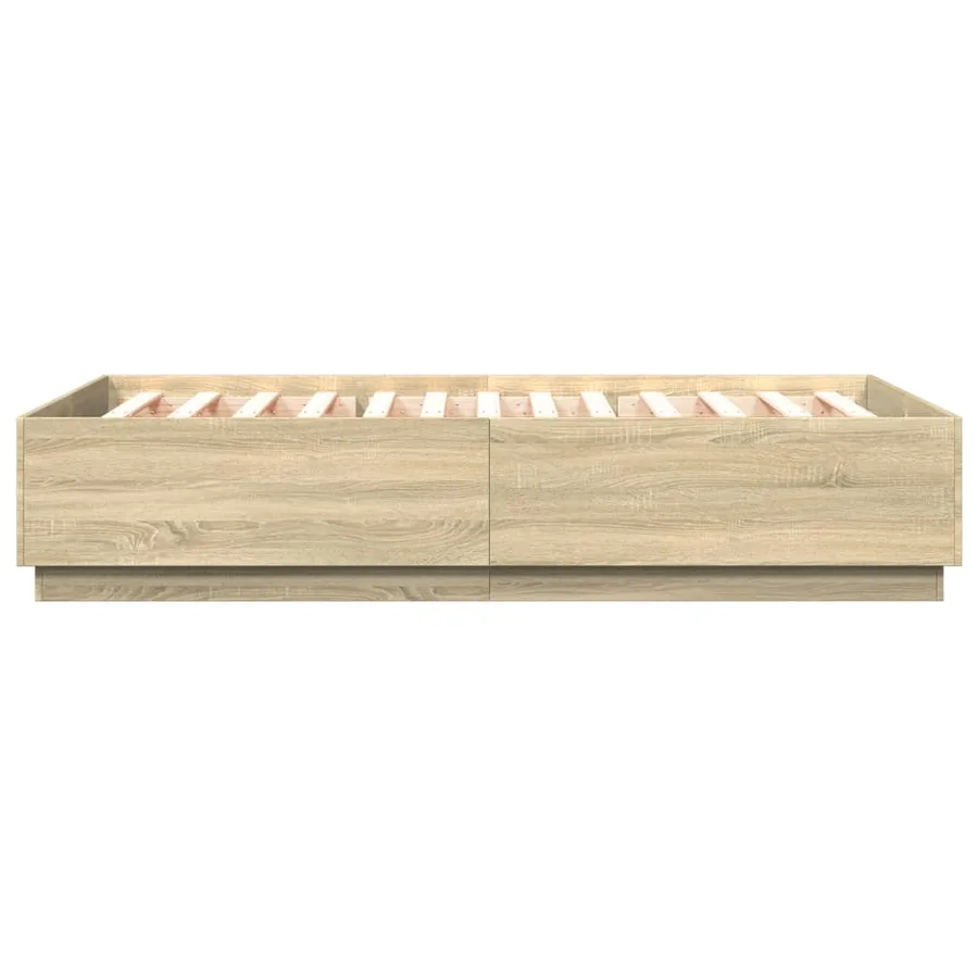 Cadre de lit avec LED sans matelas chêne sonoma 120x200 cm - 7