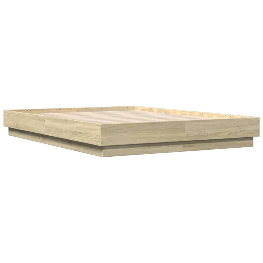 Cadre de lit avec LED sans matelas chêne sonoma 120x190 cm - 3