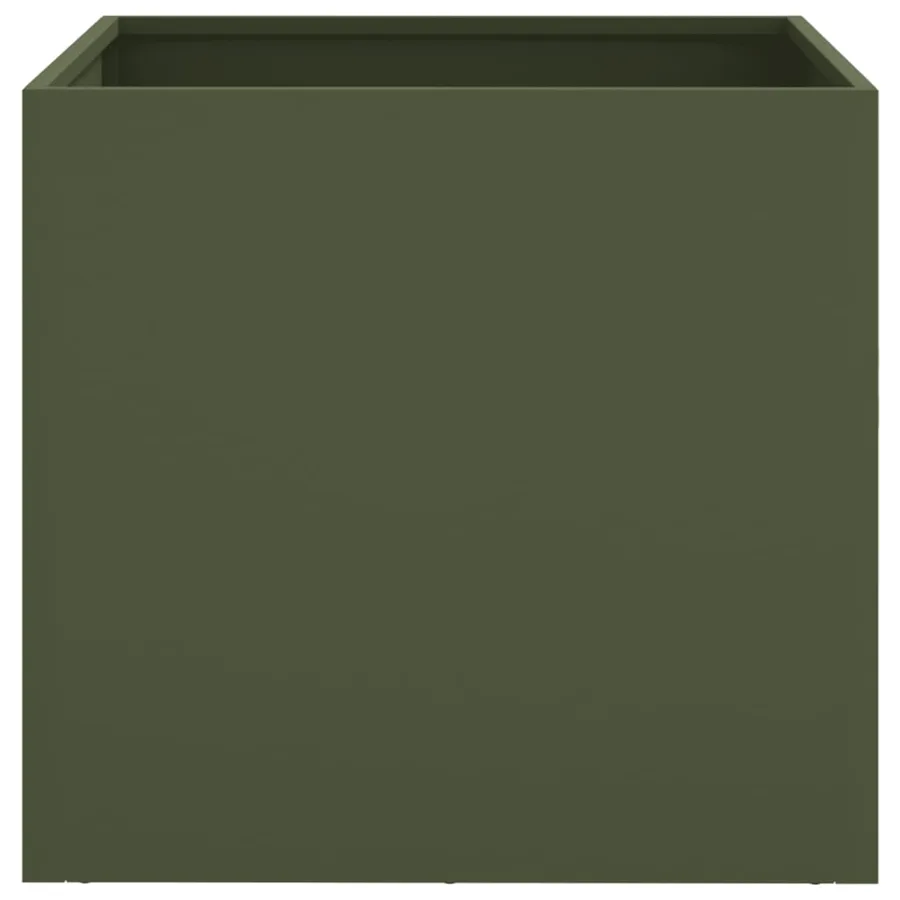 Jardinières 2 pcs vert olive 42x40x39 cm acier - 5