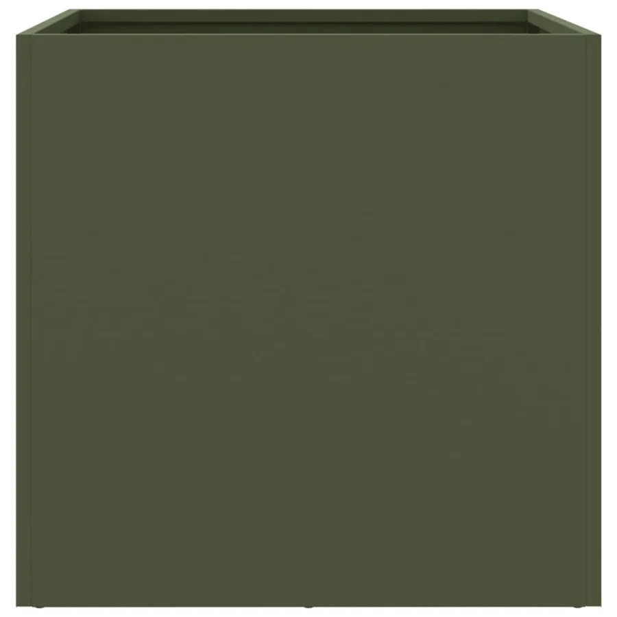 Jardinières 2 pcs vert olive 42x40x39 cm acier - 6